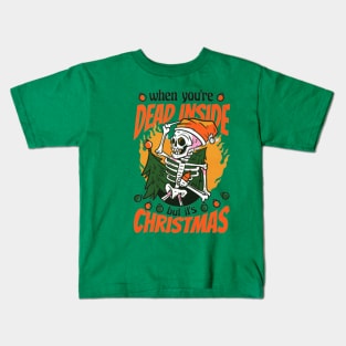 Skeleton christmas funny Kids T-Shirt